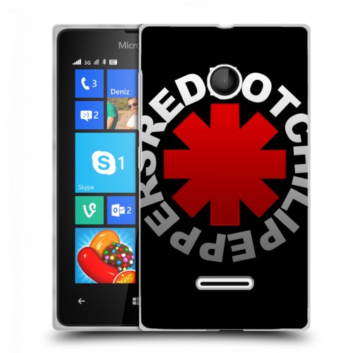 Дизайнерский пластиковый чехол для Microsoft Lumia 435 Red Hot Chili Peppers