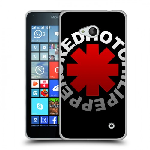 Дизайнерский пластиковый чехол для Microsoft Lumia 640 Red Hot Chili Peppers