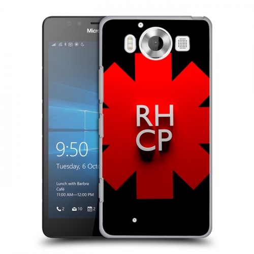 Дизайнерский пластиковый чехол для Microsoft Lumia 950 Red Hot Chili Peppers