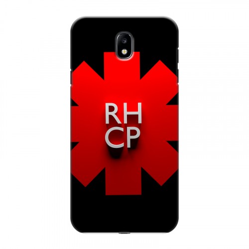 Дизайнерский силиконовый с усиленными углами чехол для Samsung Galaxy J7 (2017) Red Hot Chili Peppers