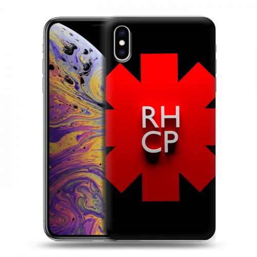 Дизайнерский силиконовый чехол для Iphone Xs Max Red Hot Chili Peppers