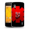 Дизайнерский пластиковый чехол для LG Google Nexus 4 Red Hot Chili Peppers