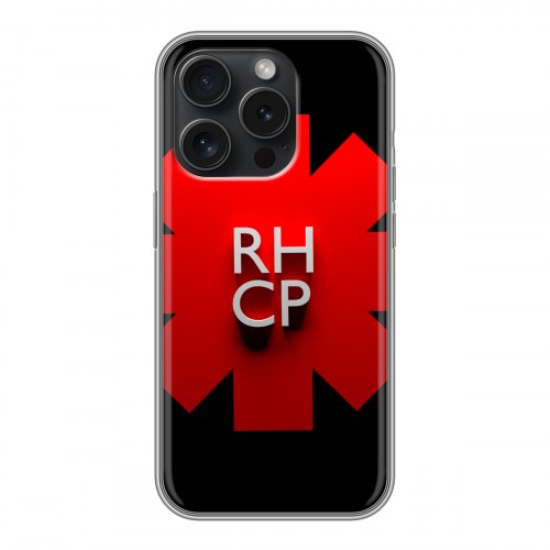 Дизайнерский силиконовый чехол для Iphone 15 Pro Red Hot Chili Peppers