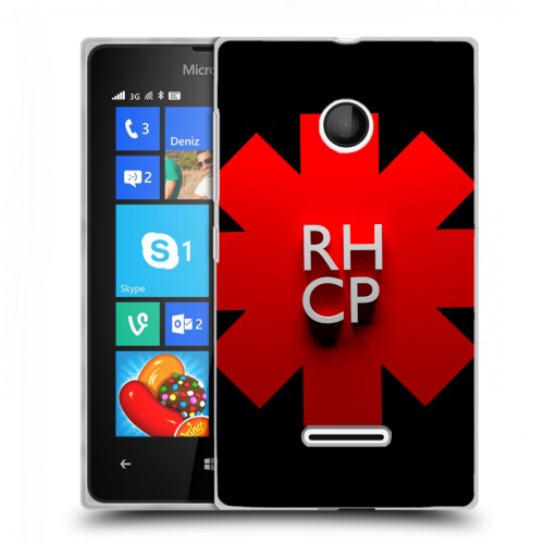 Дизайнерский пластиковый чехол для Microsoft Lumia 435 Red Hot Chili Peppers