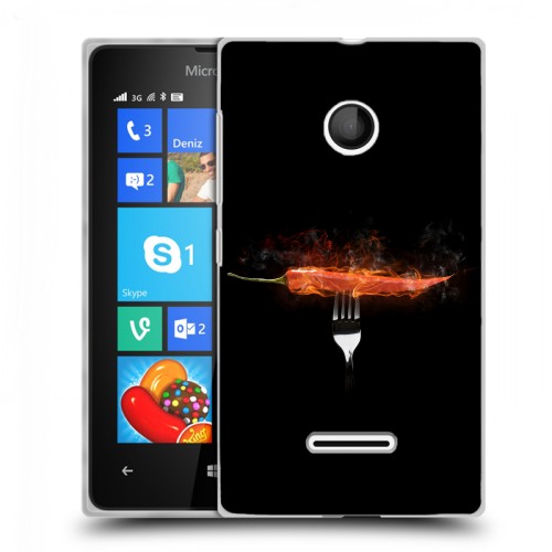 Дизайнерский пластиковый чехол для Microsoft Lumia 435 Red Hot Chili Peppers