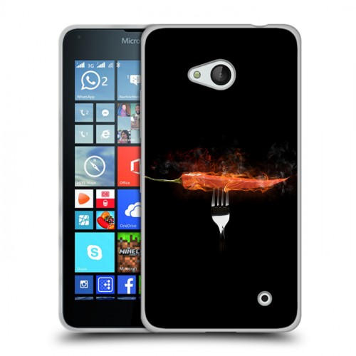 Дизайнерский пластиковый чехол для Microsoft Lumia 640 Red Hot Chili Peppers