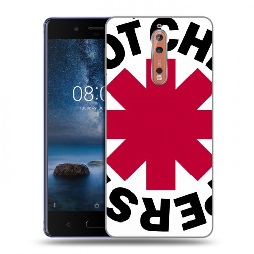 Дизайнерский пластиковый чехол для Nokia 8 Red Hot Chili Peppers