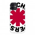 Дизайнерский силиконовый с усиленными углами чехол для Iphone 12 Mini Red Hot Chili Peppers