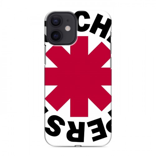 Дизайнерский силиконовый с усиленными углами чехол для Iphone 12 Mini Red Hot Chili Peppers