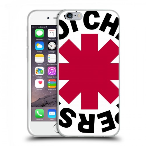 Дизайнерский пластиковый чехол для Iphone 6/6s Red Hot Chili Peppers