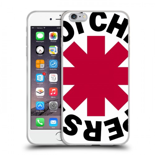 Дизайнерский силиконовый чехол для Iphone 6 Plus/6s Plus Red Hot Chili Peppers