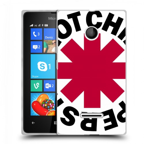 Дизайнерский пластиковый чехол для Microsoft Lumia 435 Red Hot Chili Peppers