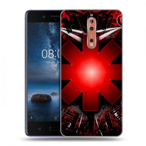 Дизайнерский пластиковый чехол для Nokia 8 Red Hot Chili Peppers