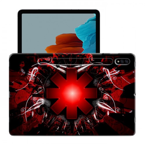 Дизайнерский силиконовый с усиленными углами чехол для Samsung Galaxy Tab S7 Red Hot Chili Peppers