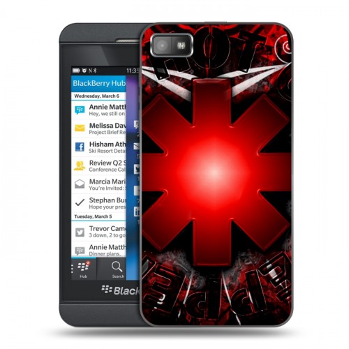 Дизайнерский пластиковый чехол для BlackBerry Z10 Red Hot Chili Peppers