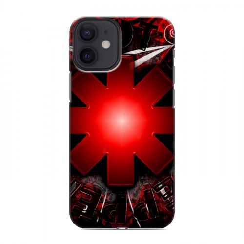 Дизайнерский силиконовый с усиленными углами чехол для Iphone 12 Mini Red Hot Chili Peppers