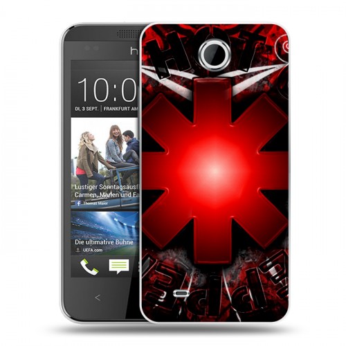 Дизайнерский пластиковый чехол для HTC Desire 300 Red Hot Chili Peppers