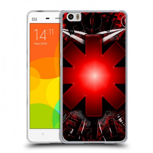 Дизайнерский силиконовый чехол для Xiaomi Mi Note Red Hot Chili Peppers