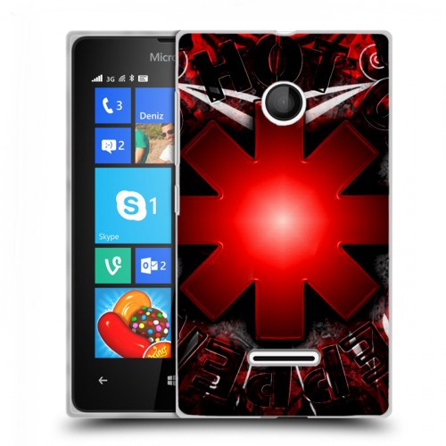 Дизайнерский пластиковый чехол для Microsoft Lumia 435 Red Hot Chili Peppers