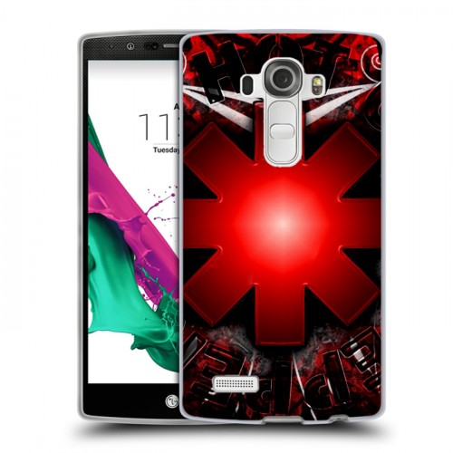 Дизайнерский пластиковый чехол для LG G4 Red Hot Chili Peppers