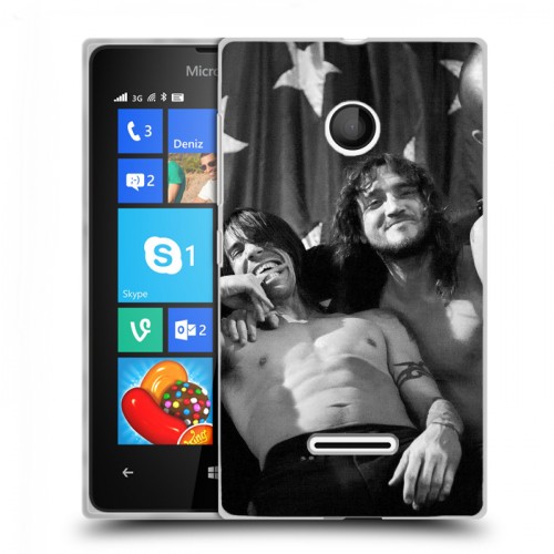 Дизайнерский пластиковый чехол для Microsoft Lumia 435 Red Hot Chili Peppers