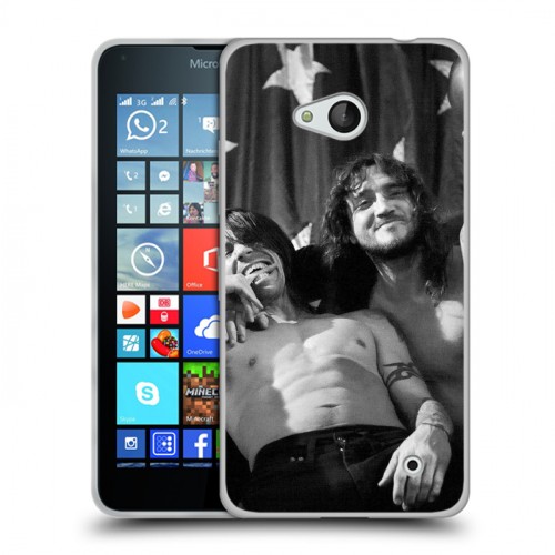 Дизайнерский пластиковый чехол для Microsoft Lumia 640 Red Hot Chili Peppers