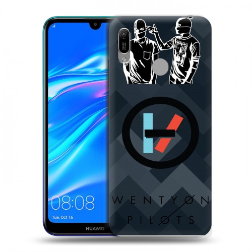 Дизайнерский пластиковый чехол для Huawei Y6 (2019) Twenty One Pilots