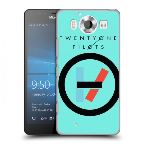 Дизайнерский пластиковый чехол для Microsoft Lumia 950 Twenty One Pilots