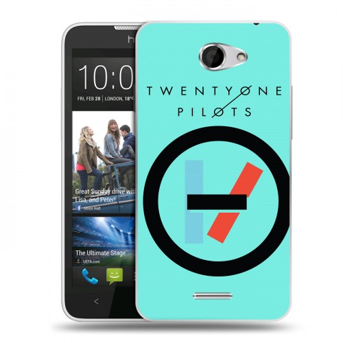 Дизайнерский пластиковый чехол для HTC Desire 516 Twenty One Pilots