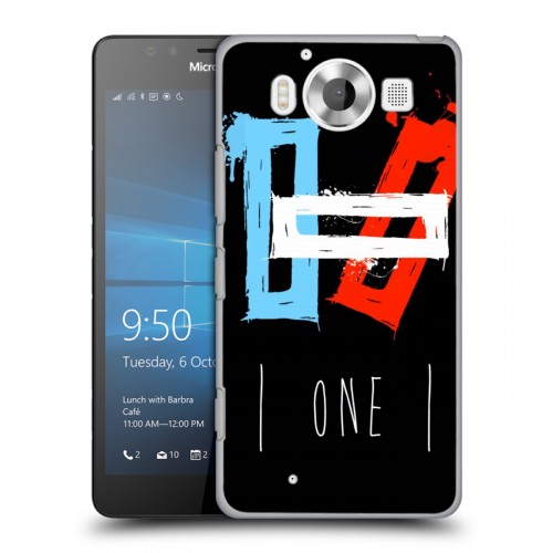 Дизайнерский пластиковый чехол для Microsoft Lumia 950 Twenty One Pilots