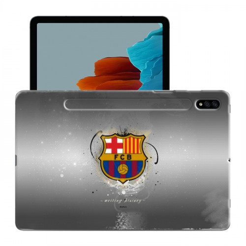 Дизайнерский силиконовый с усиленными углами чехол для Samsung Galaxy Tab S7 Барселона