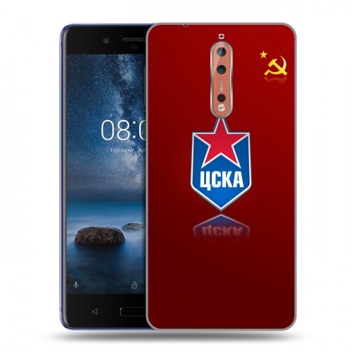 Дизайнерский пластиковый чехол для Nokia 8 ЦСКА