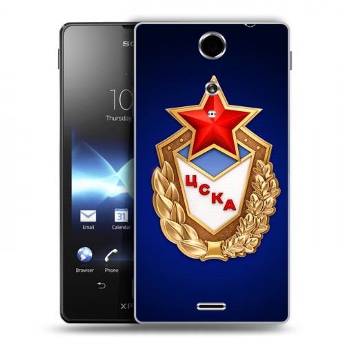 Дизайнерский пластиковый чехол для Sony Xperia TX ЦСКА