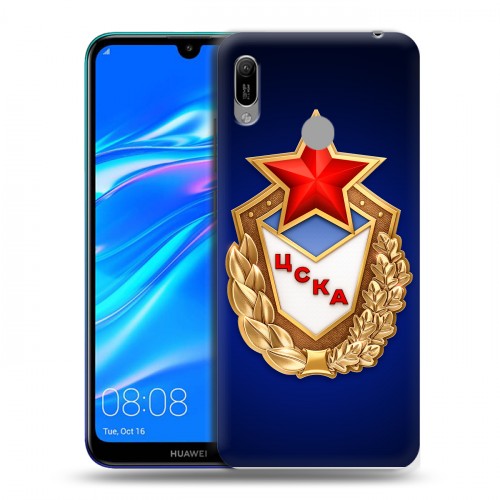 Дизайнерский пластиковый чехол для Huawei Y6 (2019) ЦСКА