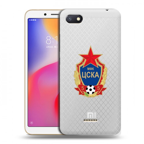 Полупрозрачный дизайнерский пластиковый чехол для Xiaomi RedMi 6A ЦСКА