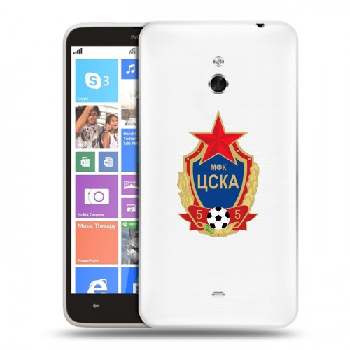 Полупрозрачный дизайнерский пластиковый чехол для Nokia Lumia 1320 ЦСКА