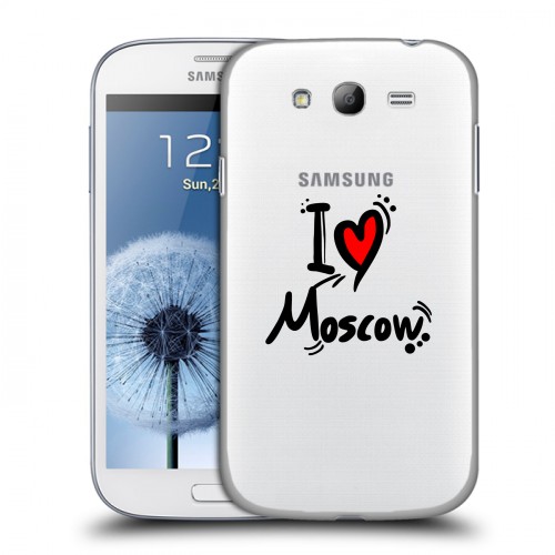 Полупрозрачный дизайнерский пластиковый чехол для Samsung Galaxy Grand Москва
