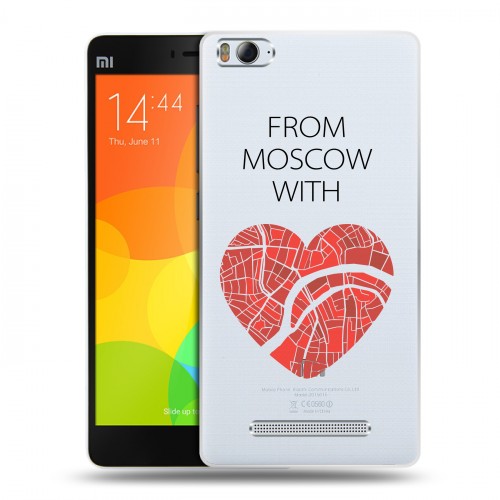 Полупрозрачный дизайнерский пластиковый чехол для Xiaomi Mi4i Москва