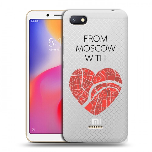 Полупрозрачный дизайнерский пластиковый чехол для Xiaomi RedMi 6A Москва