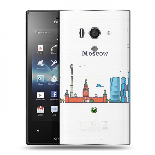 Полупрозрачный дизайнерский пластиковый чехол для Sony Xperia acro S Москва