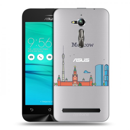 Полупрозрачный дизайнерский пластиковый чехол для ASUS ZenFone Go ZB500KL Москва