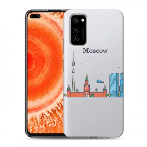 Полупрозрачный дизайнерский пластиковый чехол для Huawei Honor View 30 Pro Москва