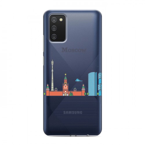 Полупрозрачный дизайнерский пластиковый чехол для Samsung Galaxy A02s Москва