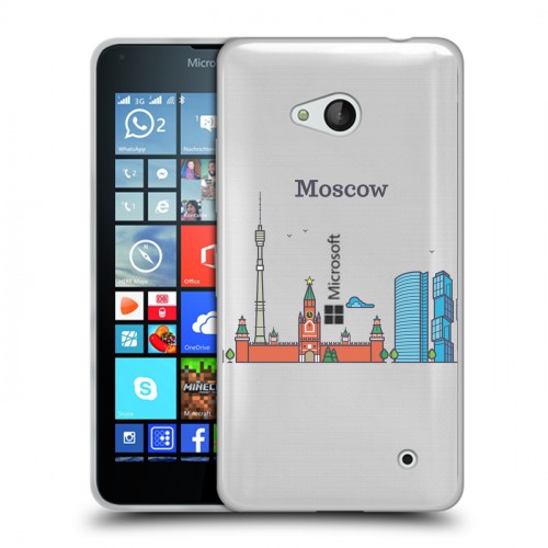 Полупрозрачный дизайнерский пластиковый чехол для Microsoft Lumia 640 Москва