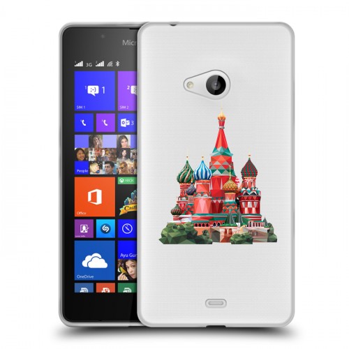 Полупрозрачный дизайнерский пластиковый чехол для Microsoft Lumia 540 Москва