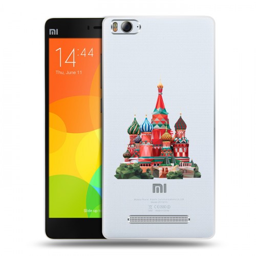 Полупрозрачный дизайнерский пластиковый чехол для Xiaomi Mi4i Москва