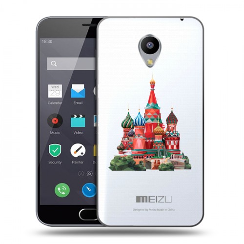 Полупрозрачный дизайнерский пластиковый чехол для Meizu M2 Note Москва