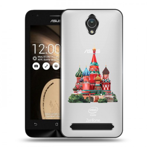 Полупрозрачный дизайнерский пластиковый чехол для ASUS ZenFone Go 4.5 Москва