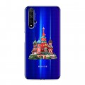 Полупрозрачный дизайнерский пластиковый чехол для Huawei Honor 20 Москва