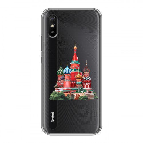 Полупрозрачный дизайнерский силиконовый чехол для Xiaomi RedMi 9A Москва